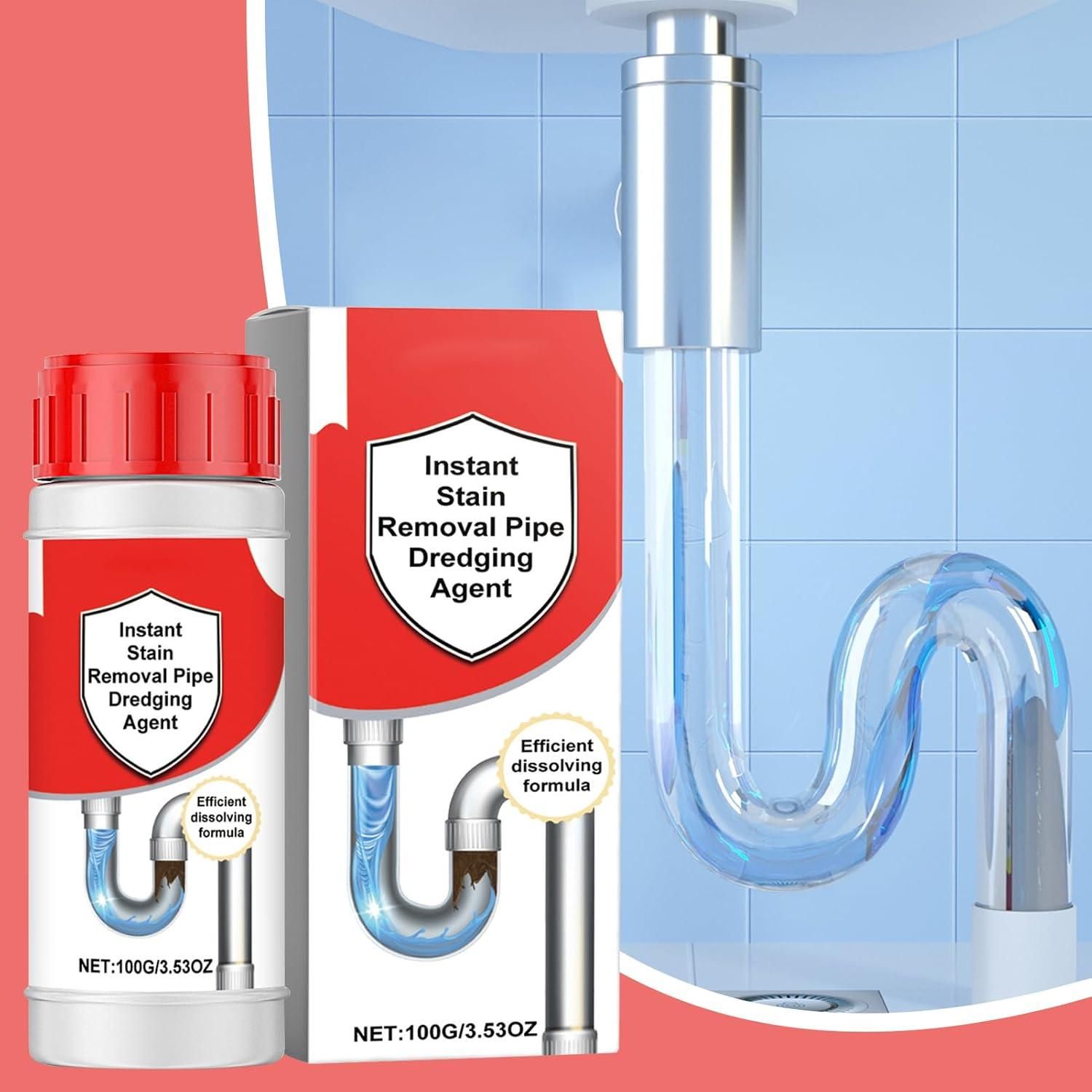 Instant Stain Removal Pipe Dredge Agent 100gm Each (Pack of 2)
